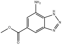 7-氨基-1H-苯并[D] [1,2,3]三唑-5-羧酸甲酯 结构式