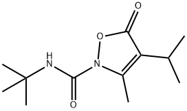 2(5H)-Isoxazolecarboxamide,  N-(1,1-dimethylethyl)-3-methyl-4-(1-methylethyl)-5-oxo- 结构式