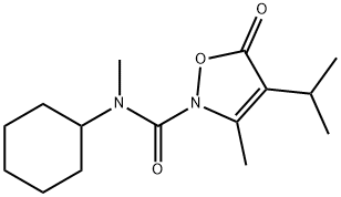 2(5H)-Isoxazolecarboxamide,  N-cyclohexyl-N,3-dimethyl-4-(1-methylethyl)-5-oxo- 结构式