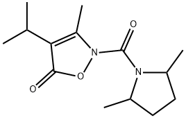 5(2H)-Isoxazolone,  2-[(2,5-dimethyl-1-pyrrolidinyl)carbonyl]-3-methyl-4-(1-methylethyl)- 结构式