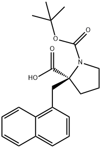 BOC-(S)-ALPHA-(1-NAPHTHALENYLMETHYL)-PROLINE 结构式