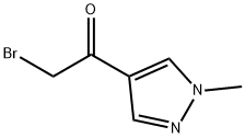2 - 溴 - 1 - (1 - 甲基 - 1H - 吡唑 - 4 - 基)乙酮 结构式