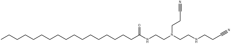 N-[2-[(2-cyanoethyl)[2-[(2-cyanoethyl)amino]ethyl]amino]ethyl]stearamide 结构式