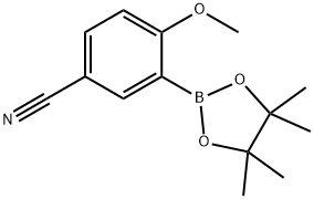 5-CYANO-2-METHOXYPHENYLBORONIC ACID PINACOL ESTER 结构式