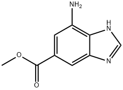1H-Benzimidazole-5-carboxylicacid,7-amino-,methylester 结构式