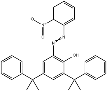 2,4-bis(1-methyl-1-phenylethyl)-6-[(2-nitrophenyl)azo]phenol 结构式