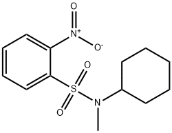 N-cyclohexyl-N-methyl-2-nitrobenzenesulphonamide 结构式