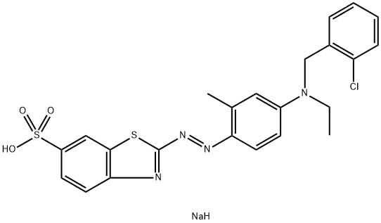 sodium 2-[[4-[(2-chlorobenzyl)ethylamino]-m-tolyl]azo]benzothiazole-6-sulphonate 结构式