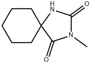 3-Methyl-1,3-diazaspiro[4.5]decane-2,4-dione 结构式