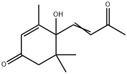 4-羟基-3,5,5-三甲基-4-(3-氧代-1-丁烯基)-2-环己烯-1-酮 结构式