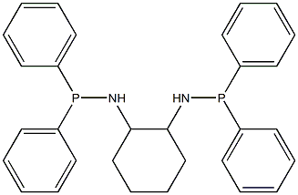 (1R,2R)-(-)-1,2-BIS[(N-DIPHENYLPHOSPHINO)AMINO]CYCLOHEXANE 结构式