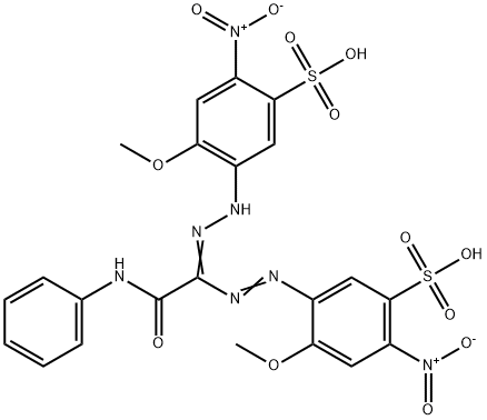 1,5-bis(2-methoxy-4-nitro-5-sulfophenyl)-3-((phenylamino)carbonyl)formazan 结构式