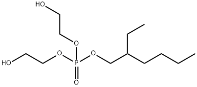 2-ethylhexyl bis(2-hydroxyethyl) phosphate 结构式