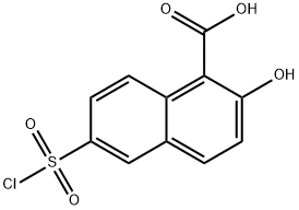 6-(chlorosulphonyl)-2-hydroxy-1-naphthoic acid 结构式