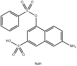 7-Amino-4-[(phenylsulfonyl)oxy]-2-naphthalenesulfonic acid sodium salt 结构式