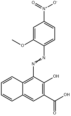 3-hydroxy-4-[(2-methoxy-4-nitrophenyl)azo]-2-naphthoic acid 结构式