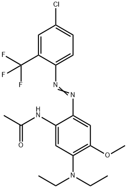 N-[2-[[4-Chloro-2-(trifluoromethyl)phenyl]azo]-5-(diethylamino)-4-methoxyphenyl]acetamide 结构式