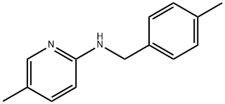 5-methyl-N-[(4-methylphenyl)methyl]pyridin-2-amine 结构式