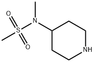 N-甲基-N-4-哌啶基-甲烷磺酰胺 结构式