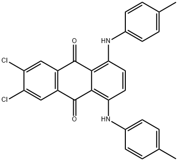6,7-dichloro-1,4-bis[(4-methylphenyl)amino]anthraquinone 结构式