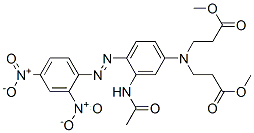 N-[3-(乙酰氨基)-4-[(2,4-二硝基苯基)偶氮]苯基]-N-(3-甲氧基-3-氧代丙基)-Β-丙氨酸甲酯 结构式