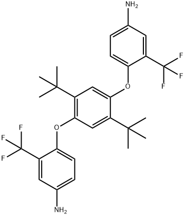 1,4-双(4-氨基-2-三氟甲基苯氧基)-2,5-二叔丁基苯 结构式