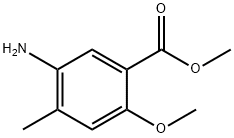 5-氨基-2-甲氧基-4-甲基苯甲酸甲酯 结构式