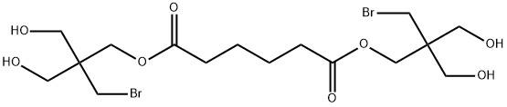 Hexanedioic acid bis[3-bromo-2,2-bis(hydroxymethyl)propyl] ester 结构式