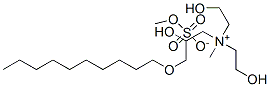 3-(癸氧基)-2-羟基-N,N-双(2-羟基乙基)-N-甲基-1-丙胺硫酸甲酯(盐) 结构式