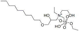 (3-decyloxy-2-hydroxypropyl)ethylbis(2-hydroxyethyl)ammonium ethyl sulphate 结构式