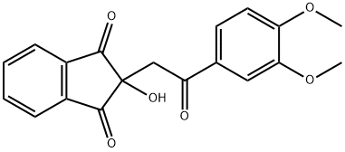 2-[2-(3,4-dimethoxyphenyl)-2-oxoethyl]-2-hydroxy-1H-indene-1,3(2H)-dione 结构式