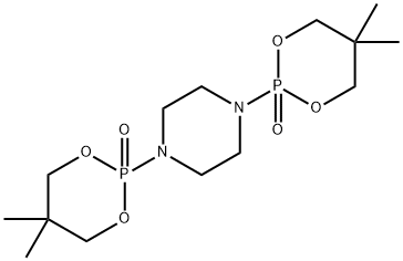 Piperazine, 1,4-bis(5,5-dimethyl-2-oxido-1,3,2-dioxaphosphorinan-2-yl)- 结构式