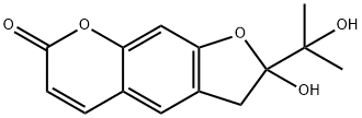 2,3-Dihydro-2-hydroxy-2-(1-hydroxy-1-methylethyl)-7H-furo[3,2-g][1]benzopyran-7-one 结构式