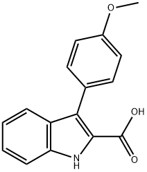 3-(4-甲氧苯基)-1H-2-吲哚甲酸 结构式