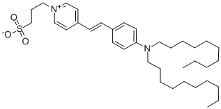 3-(4-((E)-2-[4-(DIDECYLAMINO)PHENYL]ETHENYL)-1-PYRIDINIUMYL)-1-PROPANESULFONATE 结构式