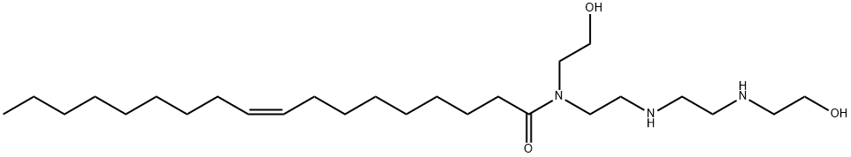 (Z)-N-(2-hydroxyethyl)-N-[2-[[2-[(2-hydroxyethyl)amino]ethyl]amino]ethyl]-9-octadecenamide 结构式