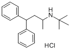 N-(4,4-diphenylbutan-2-yl)-2-methyl-propan-2-amine hydrochloride 结构式