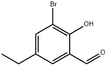 3-溴-5-乙基-2-羟基苯甲醛 结构式
