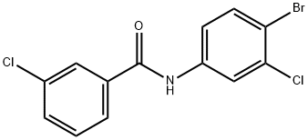 3-氯-N-(3-氟-4-溴苯基)苯甲酰胺 结构式