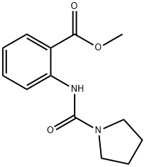 2-(吡咯烷-1-甲酰胺基)苯甲酸甲酯 结构式