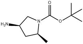 4-氨基-2-甲基-1-(2S,4R)-吡咯烷羧酸叔丁酯 结构式