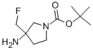 1-BOC-3-(氟甲基)吡咯烷-3-胺 结构式
