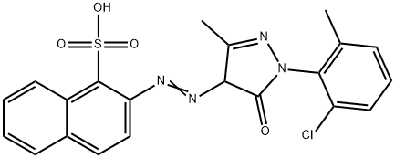 2-[[1-(6-chloro-o-tolyl)-4,5-dihydro-3-methyl-5-oxo-1H-pyrazol-4-yl]azo]naphthalene-1-sulphonic acid 结构式