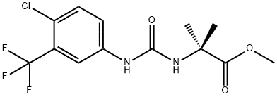 methyl 2-[[4-chloro-3-(trifluoromethyl)phenyl]carbamoylamino]-2-methyl -propanoate 结构式
