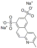 3-Methylbenzo[f]quinoline-7,9-disulfonic acid disodium salt 结构式