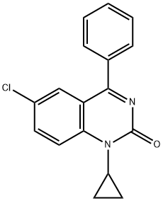 2(1H)-Quinazolinone, 6-chloro-1-cyclopropyl-4-phenyl- 结构式