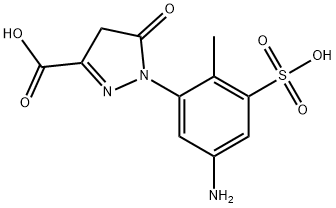 1-(5-amino-2-methyl-3-sulphophenyl)-4,5-dihydro-5-oxo-1H-pyrazole-3-carboxylic acid 结构式