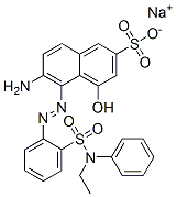sodium 6-amino-5-[[2-[(ethylphenylamino)sulphonyl]phenyl]azo]-4-hydroxynaphthalene-2-sulphonate 结构式