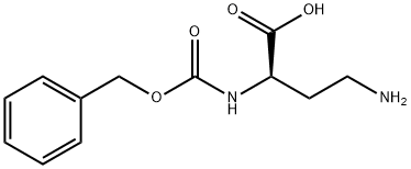 N-alpha-苄氧羰基-D-2,4-二氨基丁酸 结构式