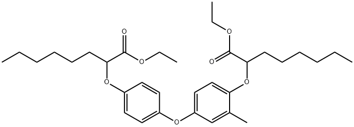 Ethyl 2-(4-(4-((1-(ethoxycarbonyl)heptyl)oxy)-3-methylphenoxy)phenoxy) octanoate 结构式